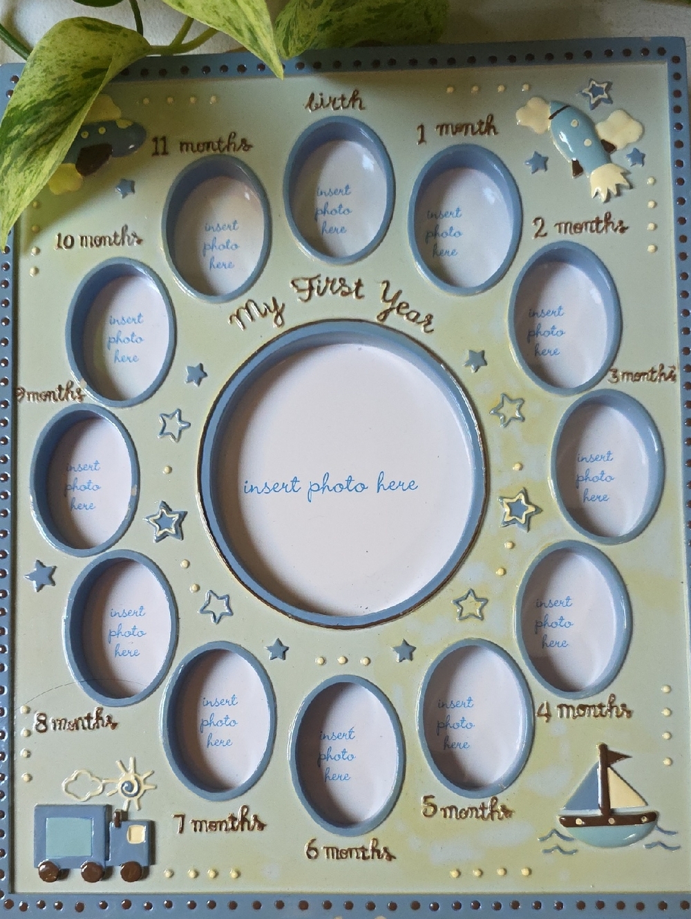 2010 Baby Boy Essentials Blue Keepsake Baby Photo Frame